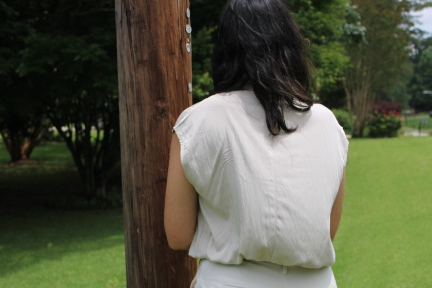 Flowy Draped Balloon Top