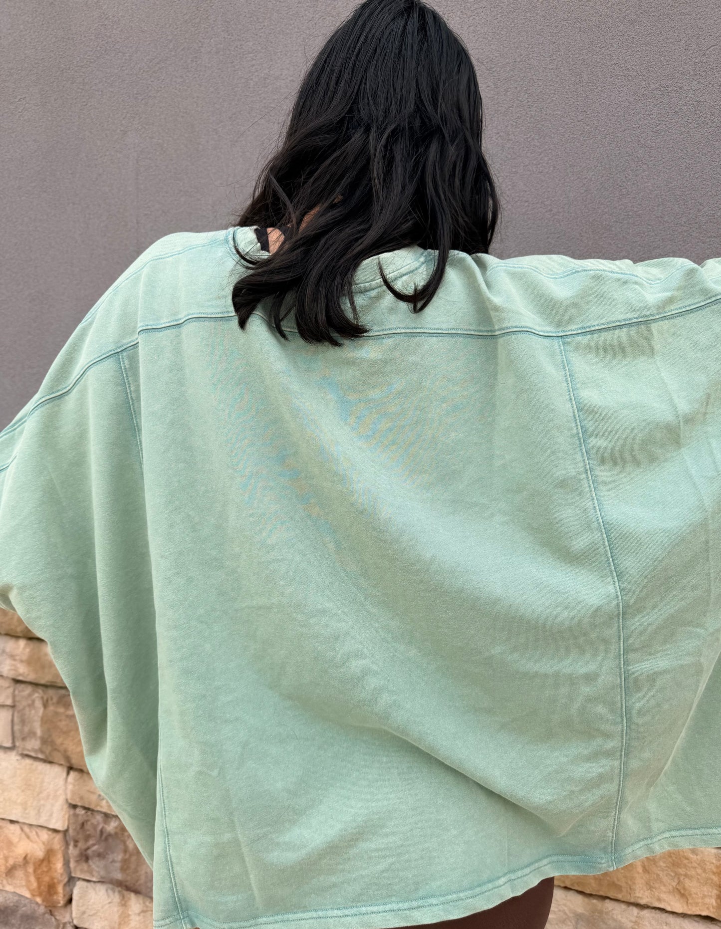 Mineral Wash Short Sleeve Top