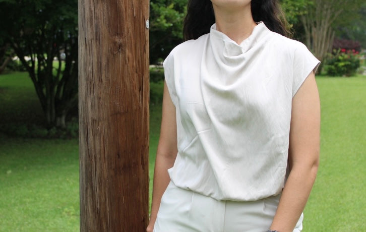 Flowy Draped Balloon Top