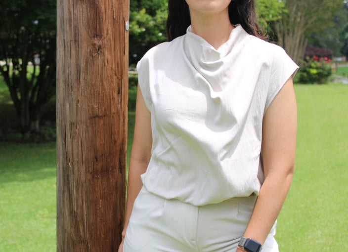 Flowy Draped Balloon Top